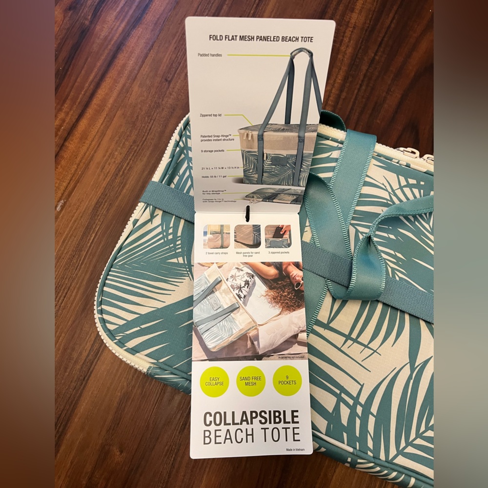 NWT Aloha Collection Collapsible Beach Tote - Picture 4 of 5